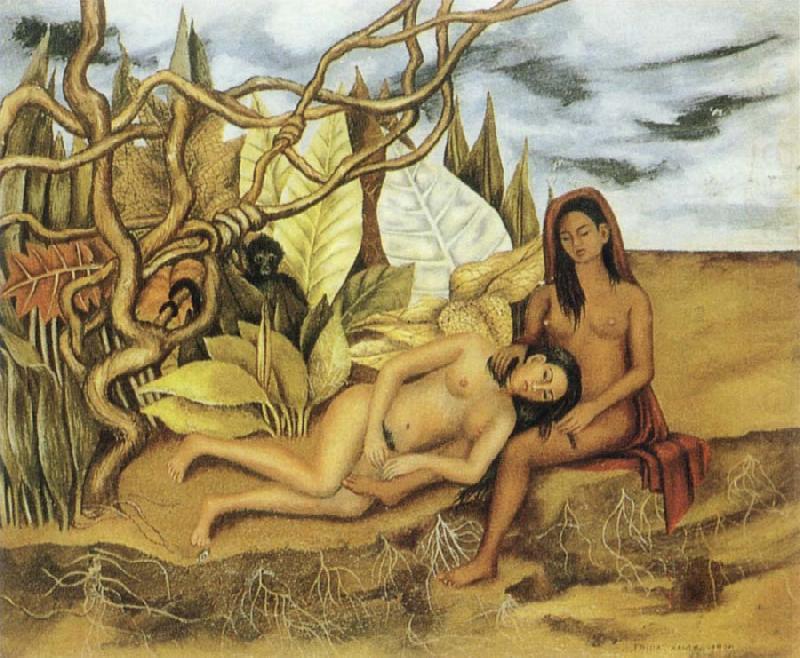 Two female nude in the jungle, Frida Kahlo